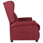 vidaXL Fauteuil inclinable Rouge bordeaux Tissu
