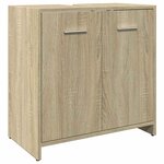 vidaXL Armoire lavabo de salle de bain chêne sonoma 60x33x60 cm