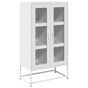 vidaXL Buffet haut blanc 68x39x123 cm acier
