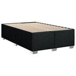 vidaXL Sommier à lattes de lit avec matelas noir 120x190 cm tissu