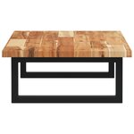 vidaXL Étagère de vasque murale acier et bois massif d'acacia