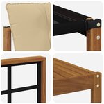 vidaXL Ensemble de canapés d'extérieur 5 Pièces Naturel et Beige