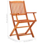 vidaXL Ensemble à manger d'extérieur pliable 3 Pièces Bois d'eucalyptus