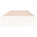 vidaXL Cadre de lit sans matelas blanc bois massif 75x190 cm