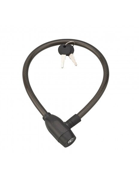 THIRARD - Antivol à clé Twisty câble acier vélo 12mmx0.6m 2 clés noir - THIRARD