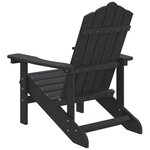 vidaXL Chaise Adirondack de jardin PEHD anthracite