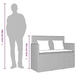 vidaXL Banc de jardin avec coussins beige résine tressée