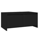 vidaXL Table basse noir 90x50x41 5 cm bois d'ingénierie
