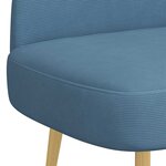 vidaXL Banc rembourré avec dossier Bleu 110 x 60 x 76 cm