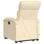 vidaXL Fauteuil inclinable de massage Crème Tissu