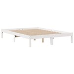 vidaXL Lit bibliothèque sans matelas blanc 140x190 cm bois pin massif