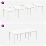 vidaXL Ensemble de salle à manger pour jardin 9 Pièces Blanc Rattan Polt