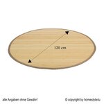 Tapis bambou 120 cm rond Naturel Clair