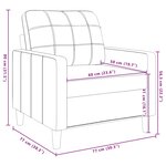 vidaXL Fauteuil Crème 60 cm Velours