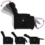 vidaXL Fauteuil inclinable de massage Noir Similicuir