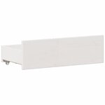 vidaXL Cadre de lit sans matelas avec tête de lit blanc 150x200 cm pin