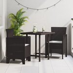 vidaXL Chaises de jardin avec coussins 2 Pièces Marron Poly Rattan