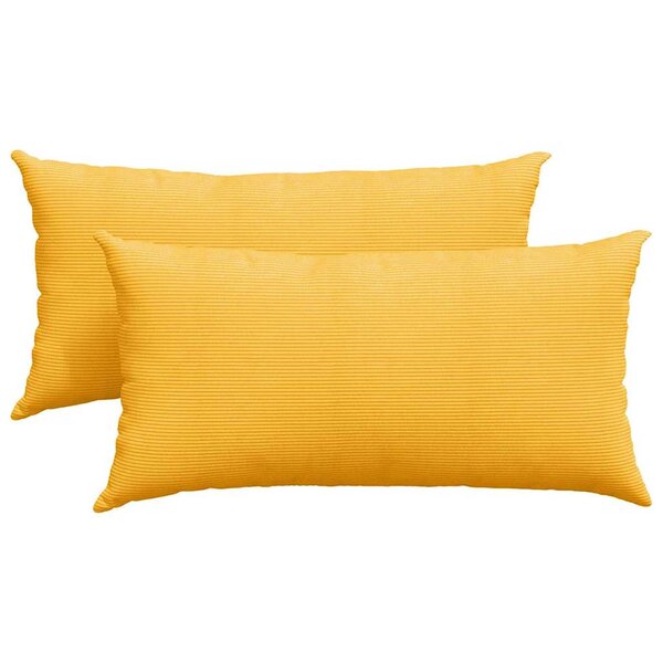 vidaXL Coussins de canapé 2 Pièces Jaune clair 80 x 40 cm