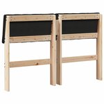 vidaXL Tête de lit capitonnée Noir 120 cm Pin massif