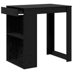 vidaXL Table de bar Chêne noir 102 x 70 x 103 5 cm Bois d'ingénierie