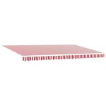 vidaXL Auvent Rétractable Rouge et blanc 500 ×350 cm tissu