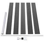vidaXL Ensemble de panneau de clôture WPC 526x105 cm Noir