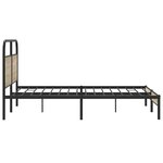 vidaXL Cadre de lit sans matelas 160x200 cm chêne fumé bois ingénierie