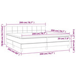 vidaXL Sommier à lattes de lit et matelas et LED Noir 200x200 cm Tissu
