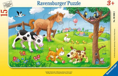 Ravensburger puzzle cadre 15 pièces - affectueux animaux
