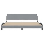 vidaXL Cadre de lit sans matelas gris clair 200x200 cm tissu