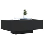 vidaXL Table basse avec lumières LED noir 85x55x31 cm