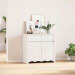 vidaXL Buffet Blanc 79 x 43 x 75 5 cm Bois de pin massif