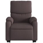 vidaXL Fauteuil inclinable électrique marron foncé tissu