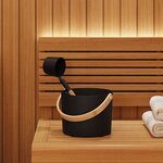 vidaXL Ensemble d'accessoires de sauna 2 Pièces Noir