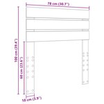 vidaXL Tête de lit Gris béton 75 cm Bois d'ingénierie