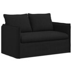vidaXL Canapé 2 Pièces Noir 196 x 82 x 85 cm tissu