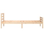vidaXL Cadre de lit bois massif 75x190 cm petit simple