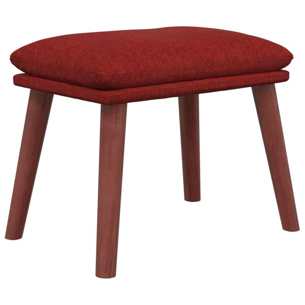 vidaXL Repose-pied Rouge 45x29 5x35 cm Tissu