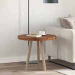 vidaXL Plateau de table Autre Marron foncé Ø 60 x 4 cm Chêne massif