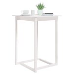 vidaXL Table de bar Blanc 80x80x110 cm Bois massif de pin