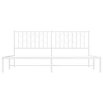 vidaXL Cadre de lit métal sans matelas et tête de lit blanc 180x200 cm