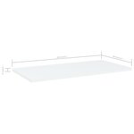 vidaXL Panneaux de bibliothèque 4 Pièces Blanc 60x30x1 5 cm Aggloméré