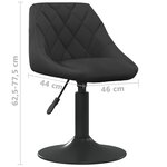 vidaXL Chaise de salle à manger Noir Velours