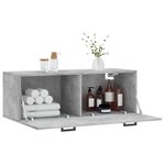 vidaXL Armoire murale gris béton 100x36 5x35 cm bois d'ingénierie