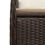 vidaXL Ensemble de bistro de jardin 11 Pièces coussins marron poly rotin