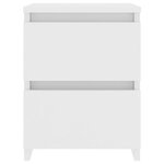 vidaXL Tables de chevet 2 Pièces Blanc 30x30x40 cm Bois d'ingénierie