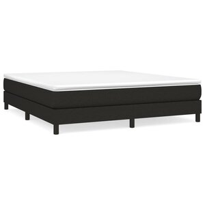 vidaXL Cadre de lit noir 160x200 cm tissu