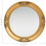 vidaXL Miroir mural style baroque 50 cm Doré