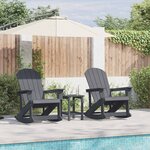 vidaXL Chaises Berçantes Adirondack 2 Pièces Gris clair HDPE