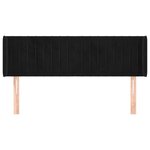 vidaXL Tête de lit avec oreilles Noir 147x16x78/88 cm Velours